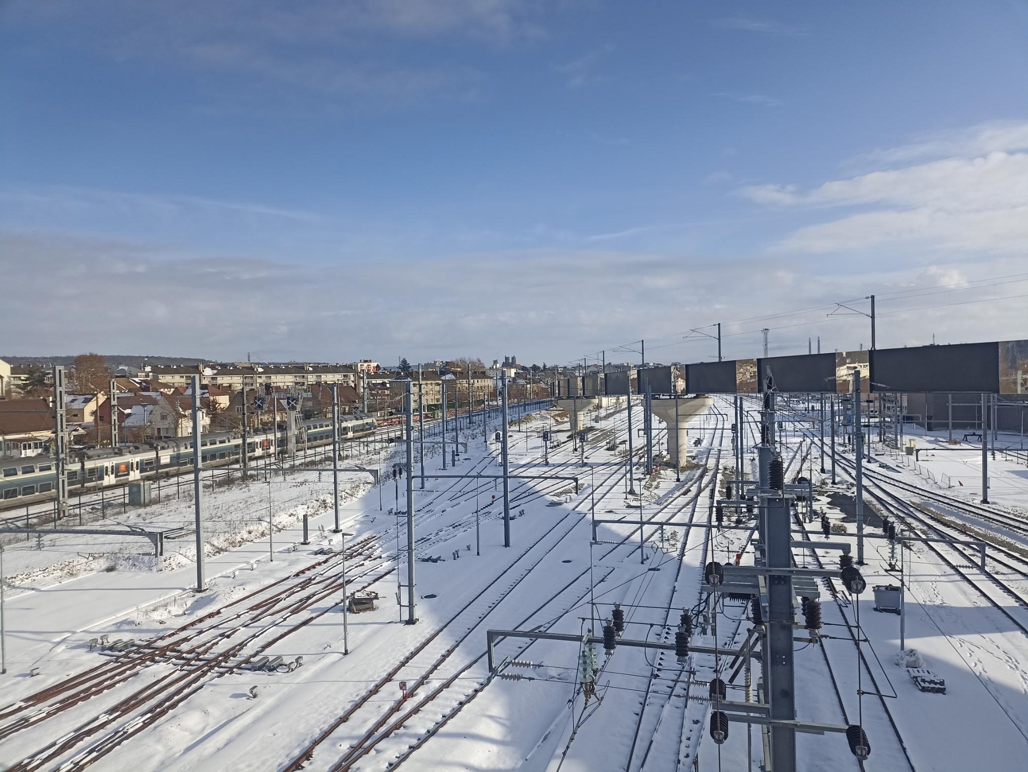 le technicentre sous la neige