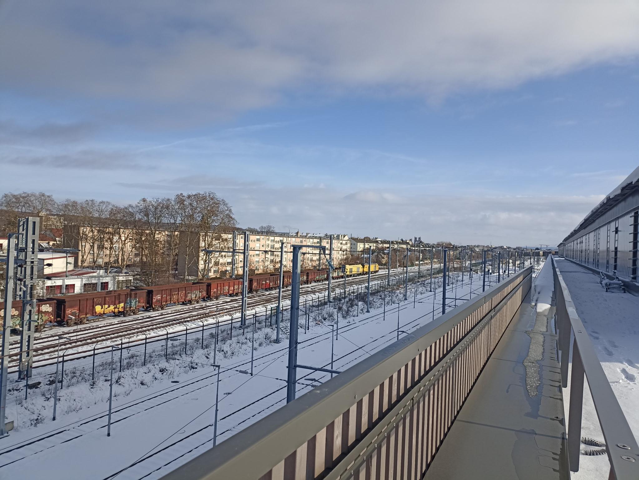le technicentre sous la neige