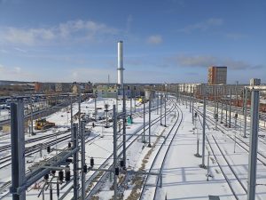 le technicentre sous la neige