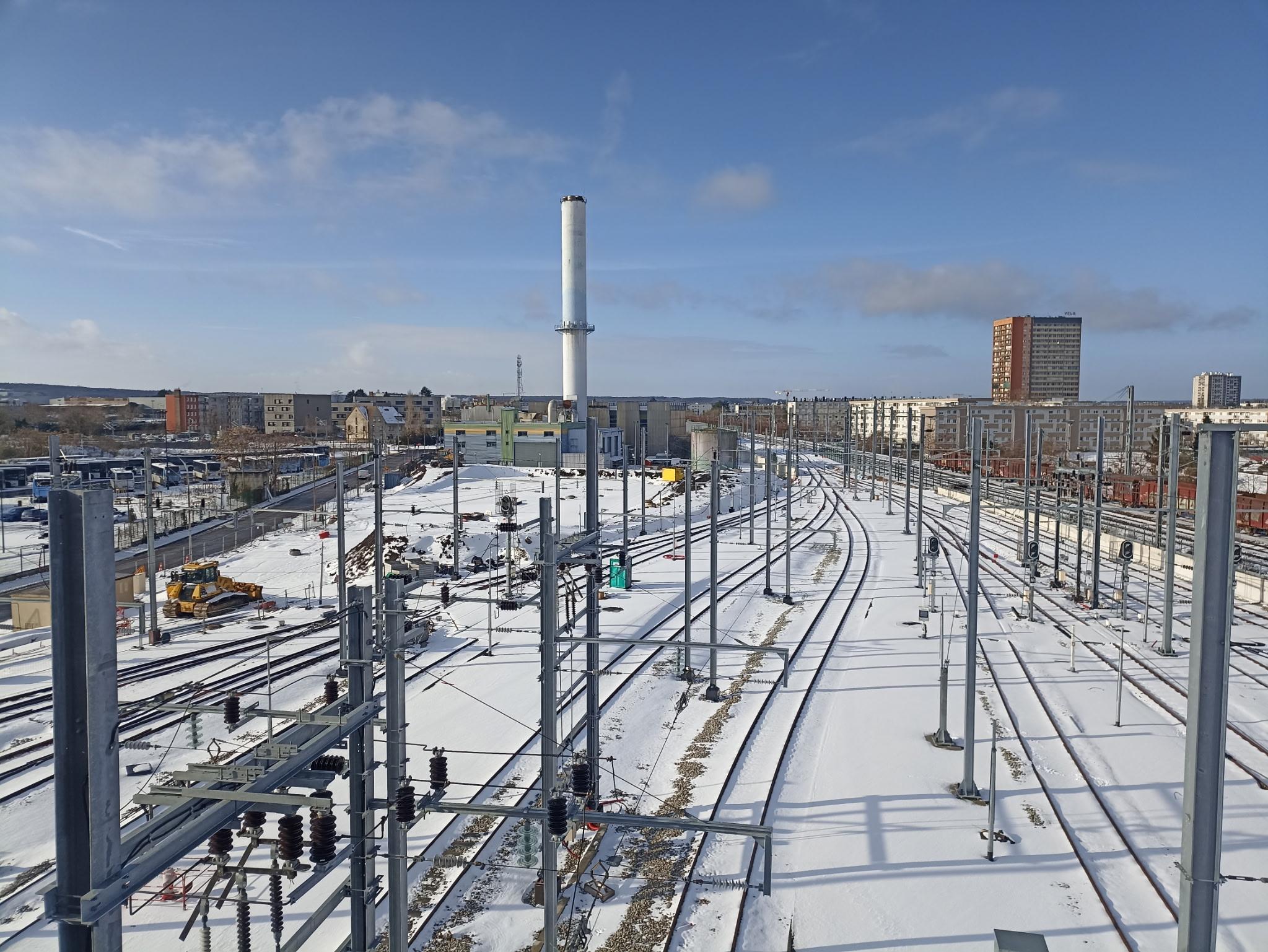 le technicentre sous la neige